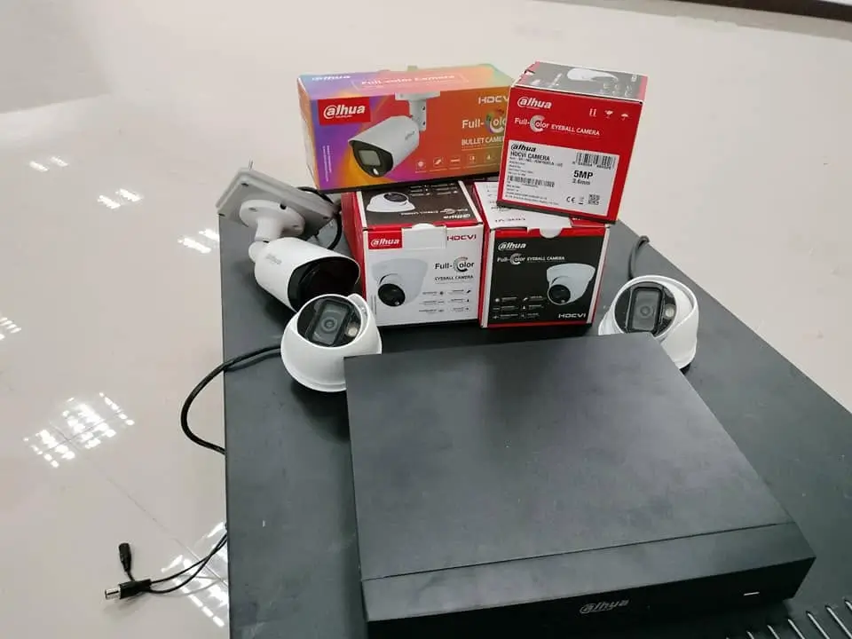 Enterprise grade security tracking network surveillance camera setup