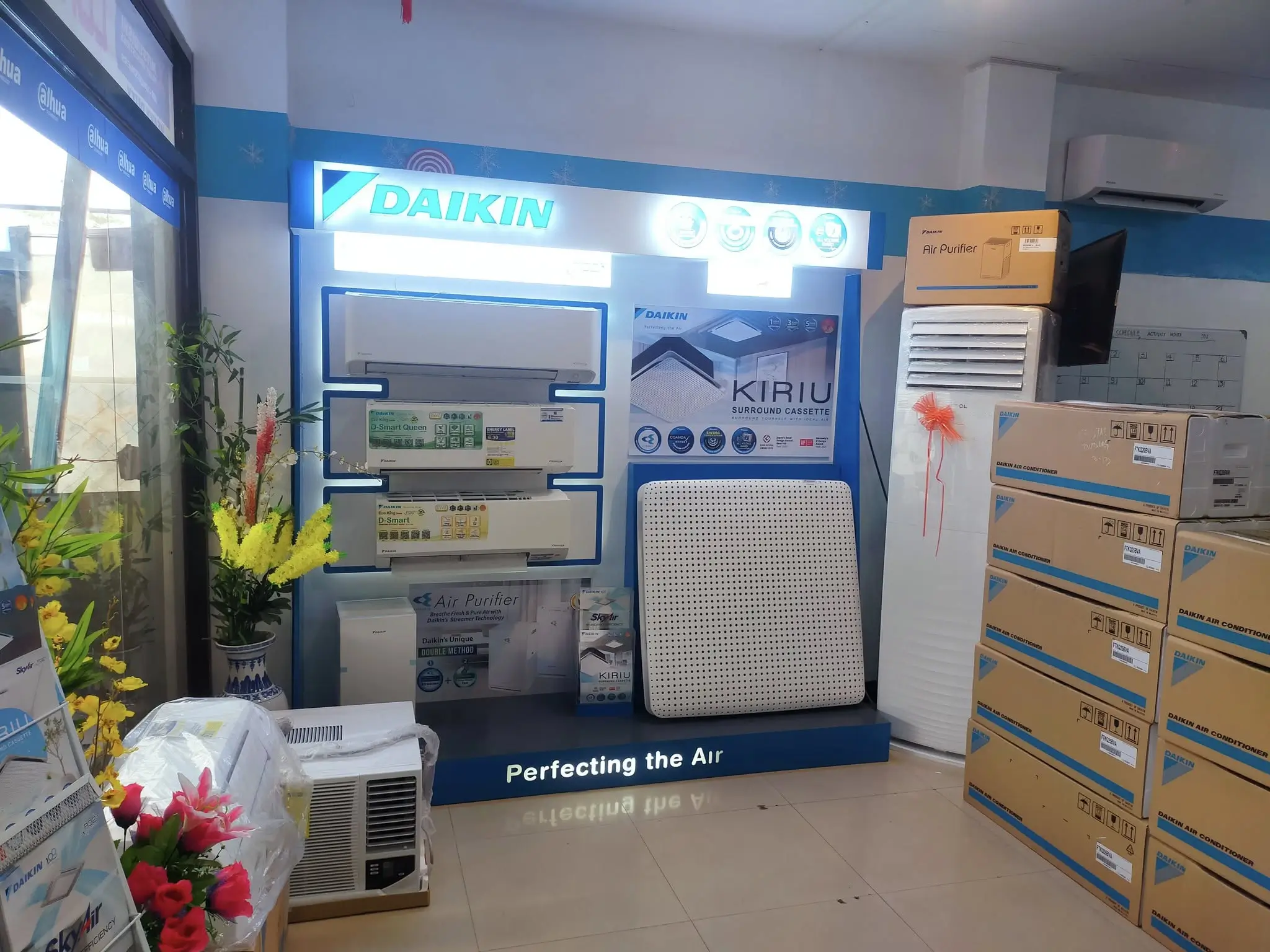 Modern clean home and office appliance showcase showroom setup